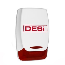 DESi Alarm Sistemleri İçin Dış Alan Sireni ve Işıldağı (çift ses üniteli/buzzer) - DESi