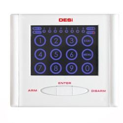 DESi Alarm Sistemleri İçin Led Göstergeli Tuş Takımı (Dokunmatik-Kablolu) - DESi Alarm