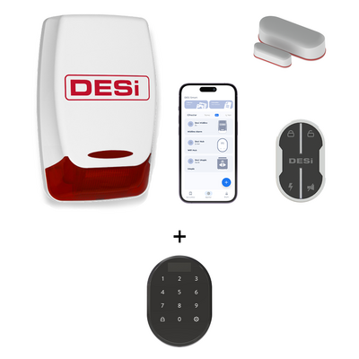 DESi Midline Smart Akıllı Alarm Sistemi + Tuş Takımı WiFi - iOS/Android Uyumlu - Uygulama ile Kullanım ve Anlık Bildirimler - 1