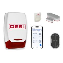 DESi Midline Smart Plus Akıllı Alarm Sistemi WiFi - iOS/Android Uyumlu - Uygulama ile Kullanım ve Anlık Bildirimler - 1