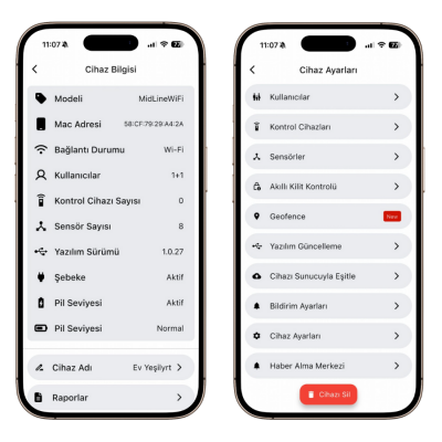 (KÜÇÜK KOZMETİK SORUNLU SIFIR ÜRÜNLER) DESi Midline Smart Akıllı Alarm Sistemi WiFi - iOS/Android Uyumlu - Uygulama ile Kullanım ve Anlık Bildirimler - 3