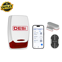(KÜÇÜK KOZMETİK SORUNLU SIFIR ÜRÜNLER) DESi Midline Smart Akıllı Alarm Sistemi WiFi - iOS/Android Uyumlu - Uygulama ile Kullanım ve Anlık Bildirimler - DESi