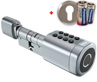 DESi QUiC Q001 Akıllı Silindir Kilit iOS/Android Uyumlu - Parmak İzi - Tuş Takımı - Kart Okuyucu (Rozet ve Pil Dahil) - 1