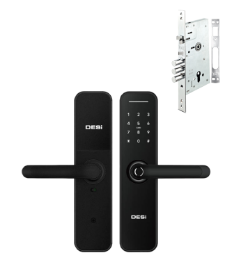 DESi QUiC Q005 Akıllı Kilit ve Mekanik Kale Kilit iOS/Android Uyumlu - Parmak İzi - Tuş Takımı - Kart Okuyucu - 5