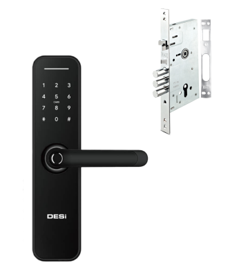 DESi QUiC Q005 Akıllı Kilit ve Mekanik Kale Kilit iOS/Android Uyumlu - Parmak İzi - Tuş Takımı - Kart Okuyucu - 1