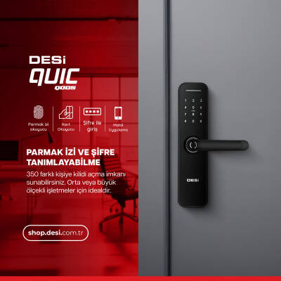 DESi QUiC Q005 Akıllı Kilit iOS/Android Uyumlu - Parmak İzi -Tuş Takımı - Kart Okuyucu - 5