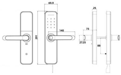DESi QUiC Q005 Akıllı Kilit iOS/Android Uyumlu - Parmak İzi -Tuş Takımı - Kart Okuyucu - 3