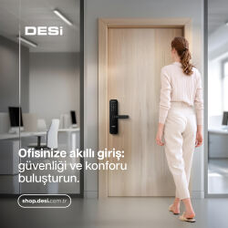 DESi QUiC Q005 Akıllı Kilit iOS/Android Uyumlu - Parmak İzi -Tuş Takımı - Kart Okuyucu - 6