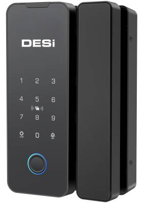 DESi QUiC Q006 Cam Kapılar İçin Akıllı Kilit iOS/Android Uyumlu - Tuş Takımı - Kart Okuyucu - Parmak İzi - 1