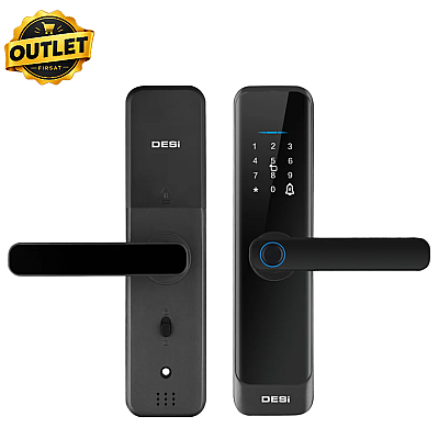 (KÜÇÜK KOZMETİK SORUNLU SIFIR ÜRÜNLER) DESi QUiC Q015 Akıllı Kilit - Parmak İzi -Tuş Takımı - Kart Okuyucu - Uygulama - 1