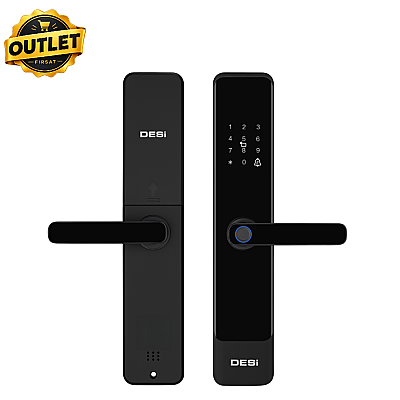 (KÜÇÜK KOZMETİK SORUNLU SIFIR ÜRÜNLER) DESi QUiC Q016 Akıllı Kilit - Parmak İzi -Tuş Takımı - Kart Okuyucu - Uygulama - 1