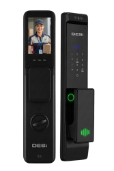 DESi QUiC Q033+ Akıllı Kilit Sanal Kapı Kolu - Yüz Tanıma - Avuç İçi Damar - Parmak İzi - Tuş Takımı - Kart Okuyucu - Aktif Canlı Görüşme - 3