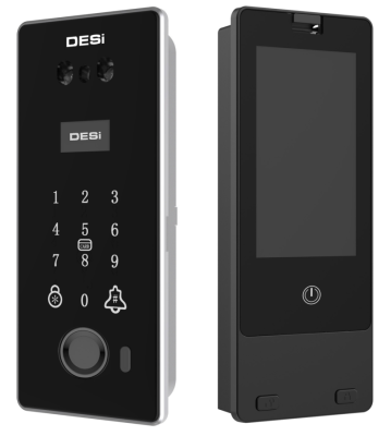 DESi QUiC Vision V003 Yüz Tanıma - Şifre - Avuç İzi - Kart - Canlı Görüşme ve Özel Motorlu Silindir (Canlı Görüşme - Dürbüne Montaj - İç Ekran) - 2